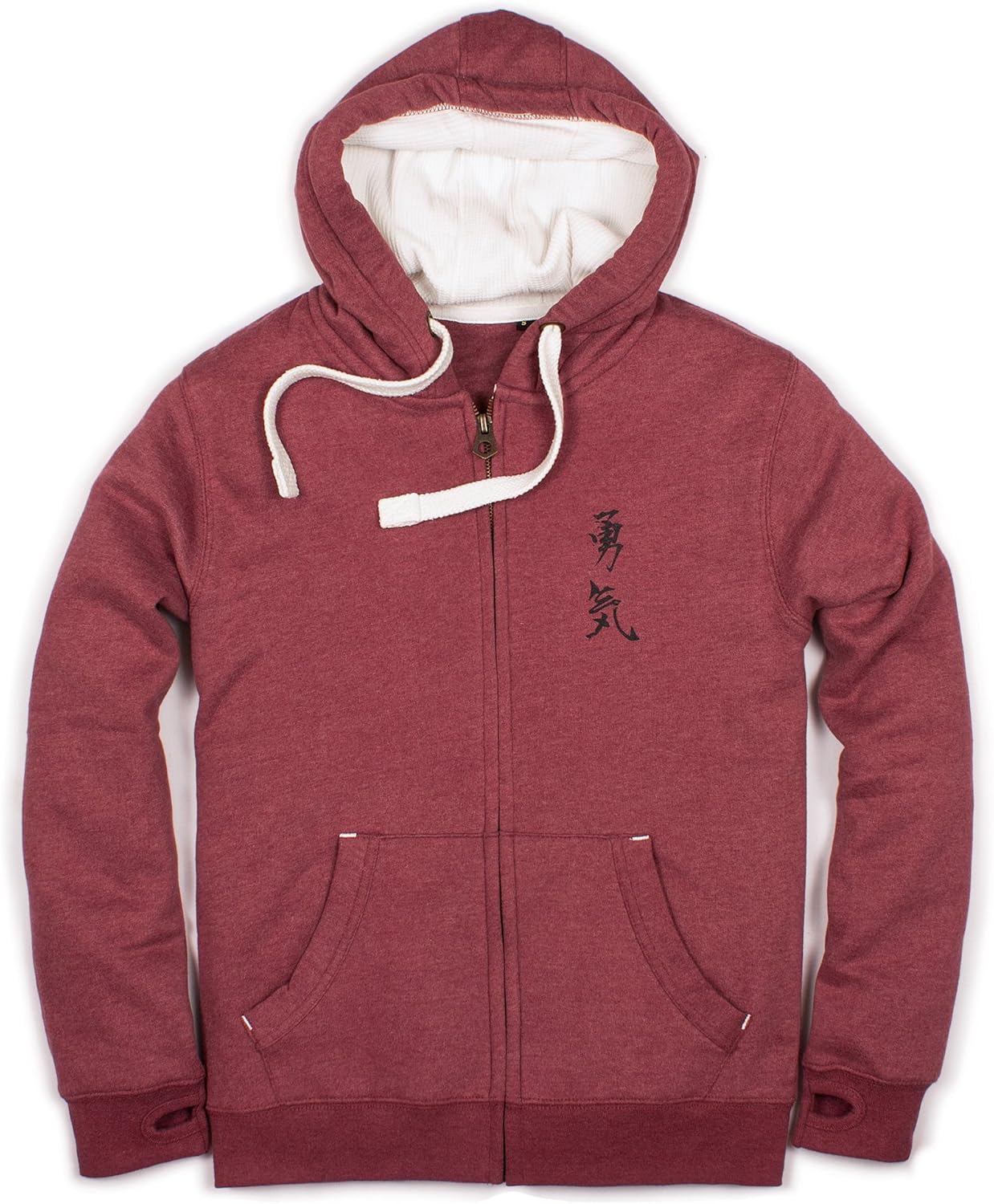 Japanese Zip Hoodie Yuki/Courage - Japan Calligraphy
